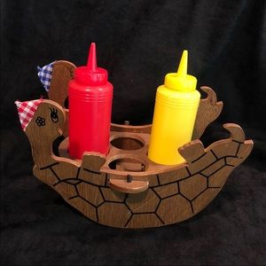 🌈3/$15🌈 Vintage Turtle Condiment Caddy